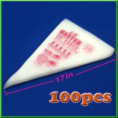 100 x Disposable Pastry Cream Cake Craft Icing Piping Decorating Bags Case Tool[010110]